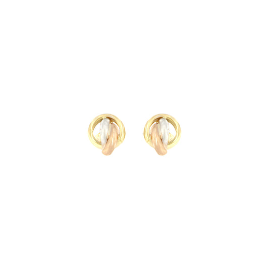 18ct gold Tricolour earrings