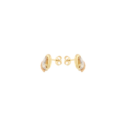 18ct gold Tricolour earrings