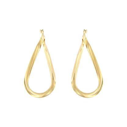 18ct gold Twisted hoop earrings