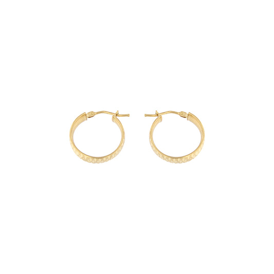 18ct gold Small creole hoop earrings