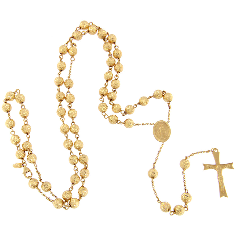 18ct gold Bright rosary necklace