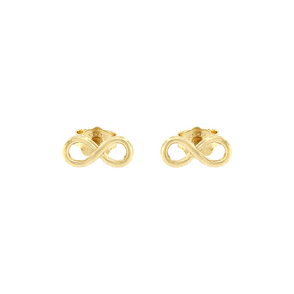 18ct gold Infinity stud earrings