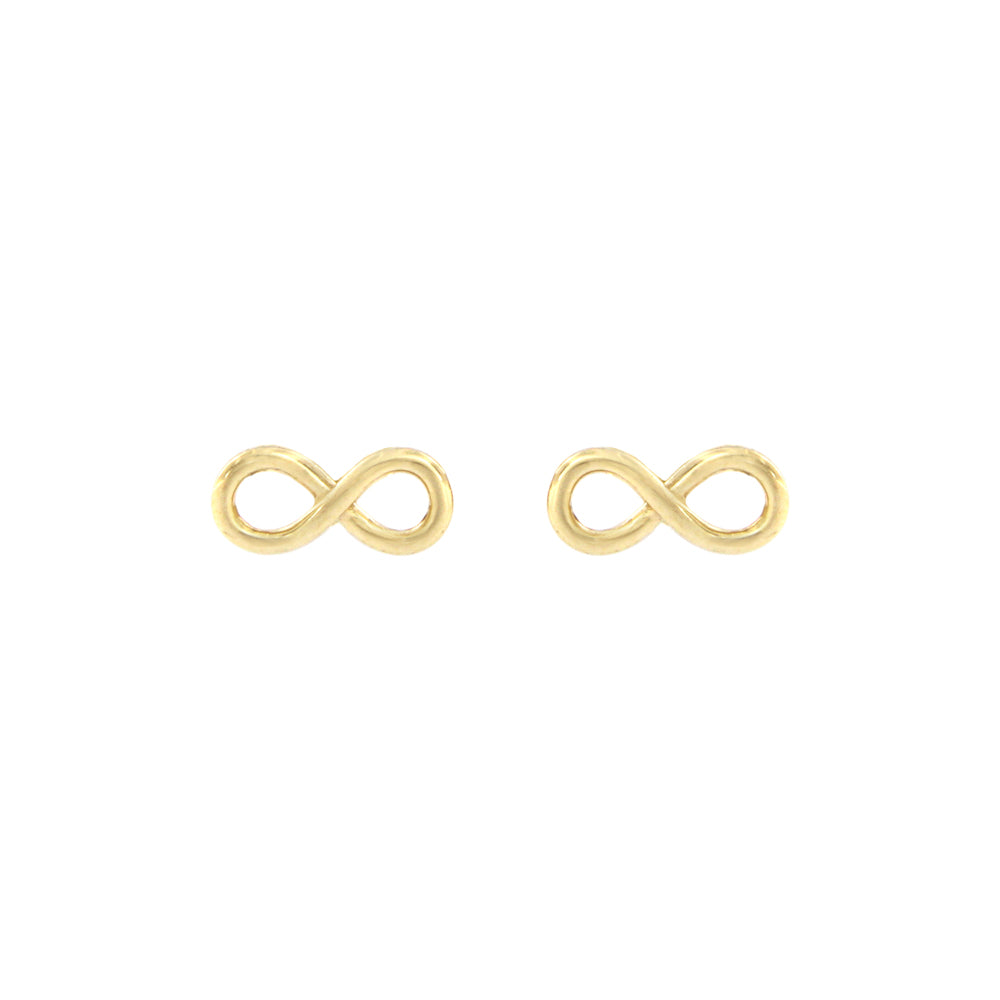 18ct gold Infinity stud earrings