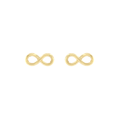 18ct gold Infinity stud earrings