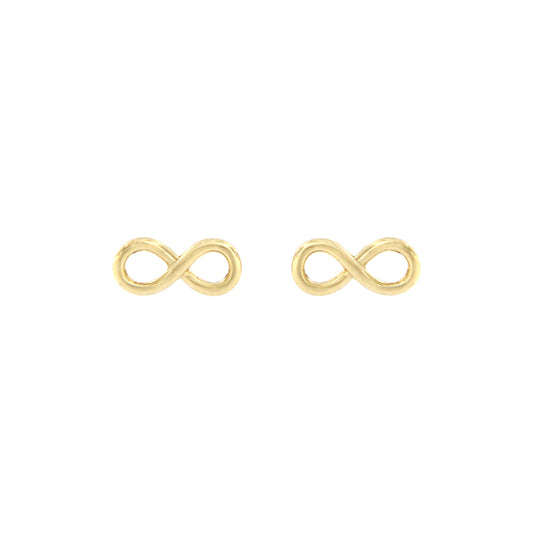 18ct gold Infinity stud earrings