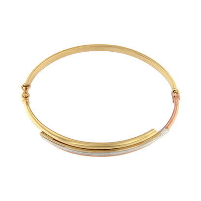 18ct gold Triple three gold rigid hoop