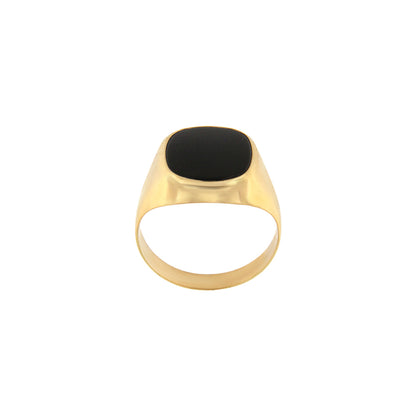 18ct gold Man Ring black stone