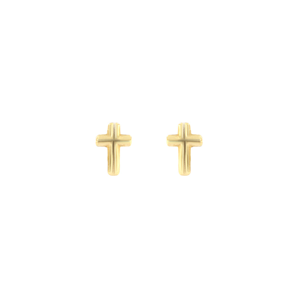 18ct gold Cross stud