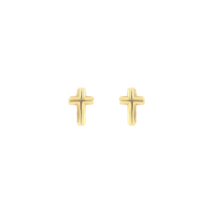 18ct gold Cross stud