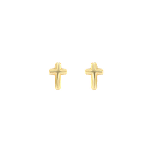 18ct gold Cross stud