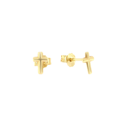 18ct gold Cross stud