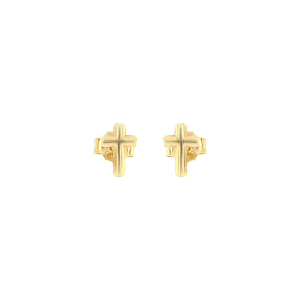 18ct gold Cross stud