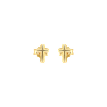 18ct gold Cross stud