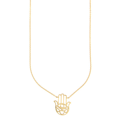 18ct gold Fatima hand necklace