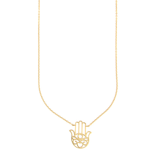 18ct gold Fatima hand necklace