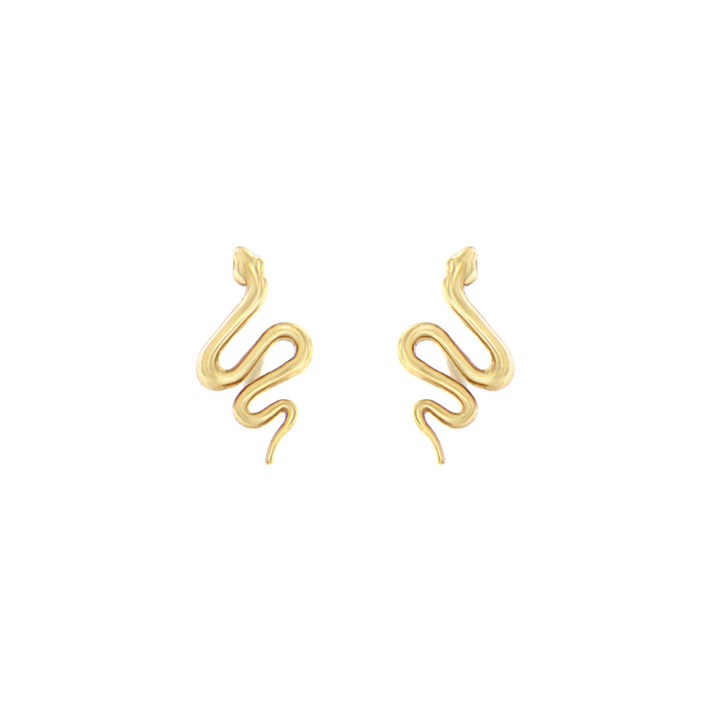 18ct gold Snake stud earrings