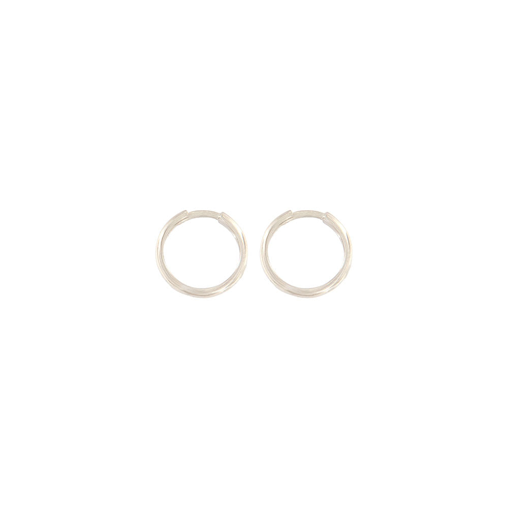 18ct gold White hoop earrings