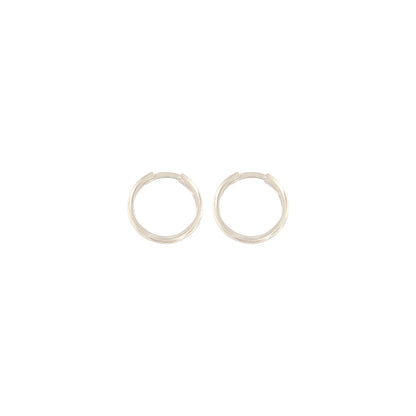 18ct gold White hoop earrings