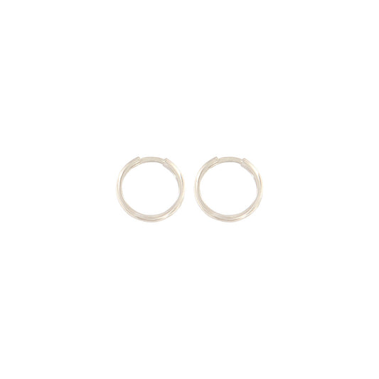 18ct gold White hoop earrings