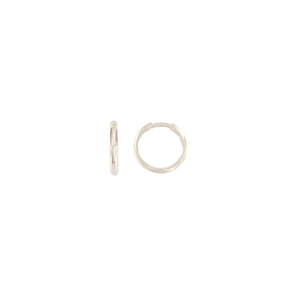 18ct gold White hoop earrings