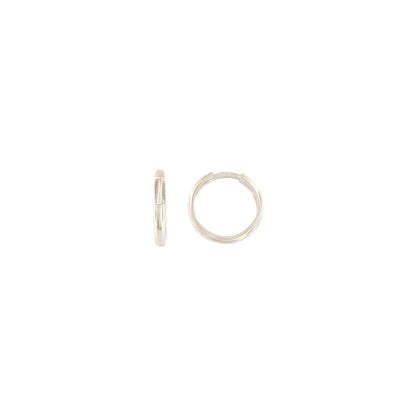 18ct gold White hoop earrings