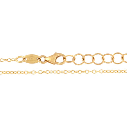 18ct gold Hand of Fatima necklace with stones