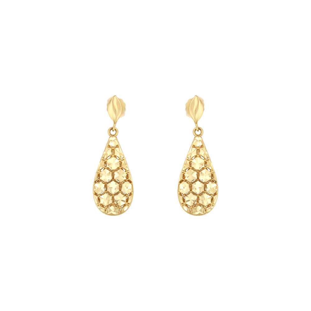 18ct gold Longs drop earrings