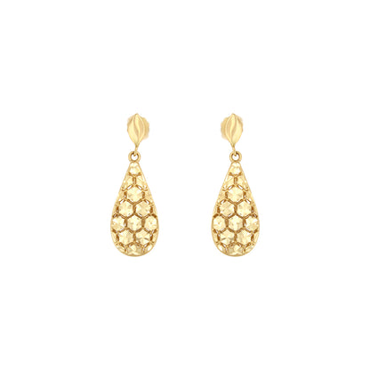 18ct gold Longs drop earrings