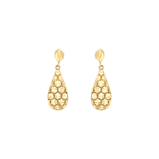 18ct gold Longs drop earrings