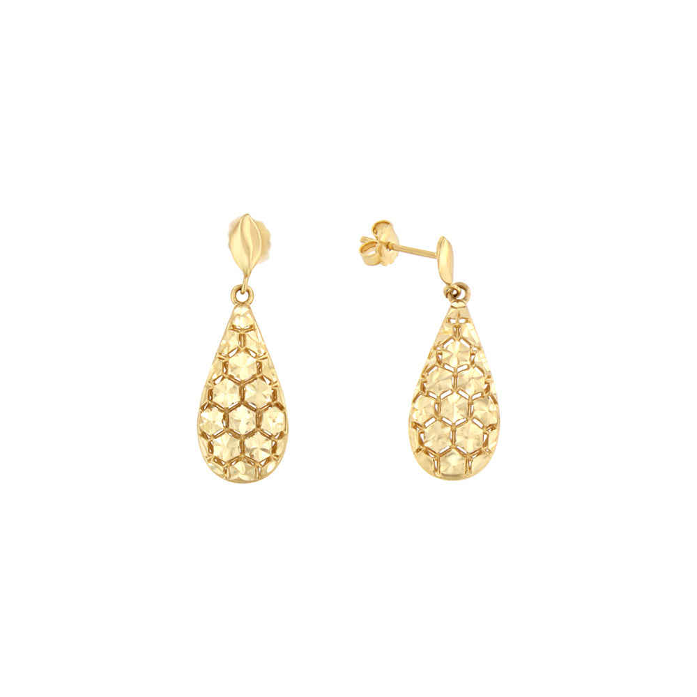 18ct gold Longs drop earrings