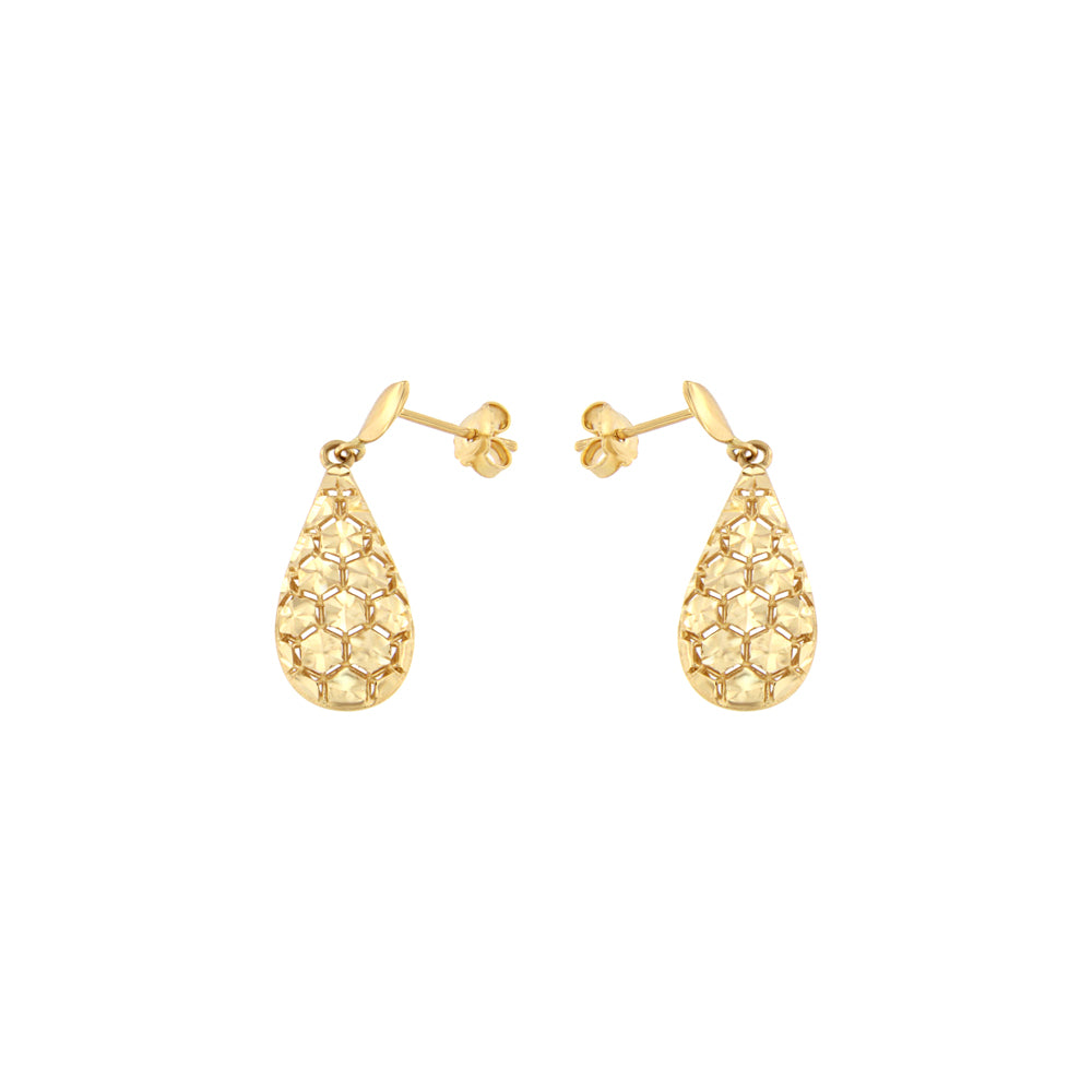 18ct gold Longs drop earrings