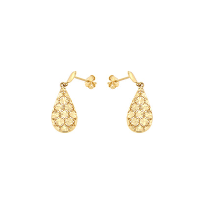 18ct gold Longs drop earrings