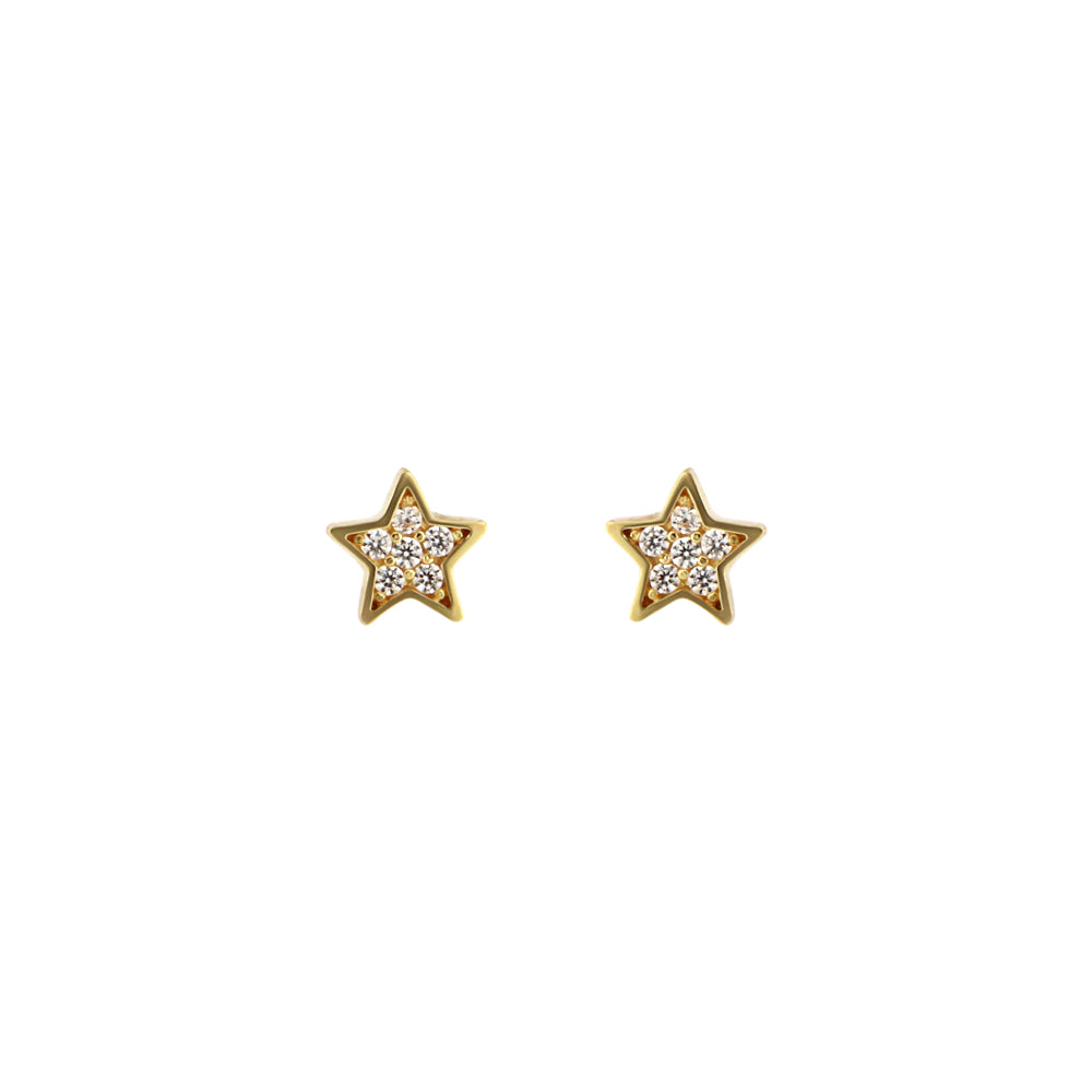 18ct gold Star stud earrings