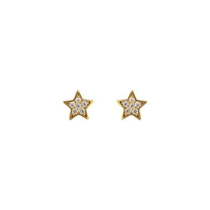 18ct gold Star stud earrings