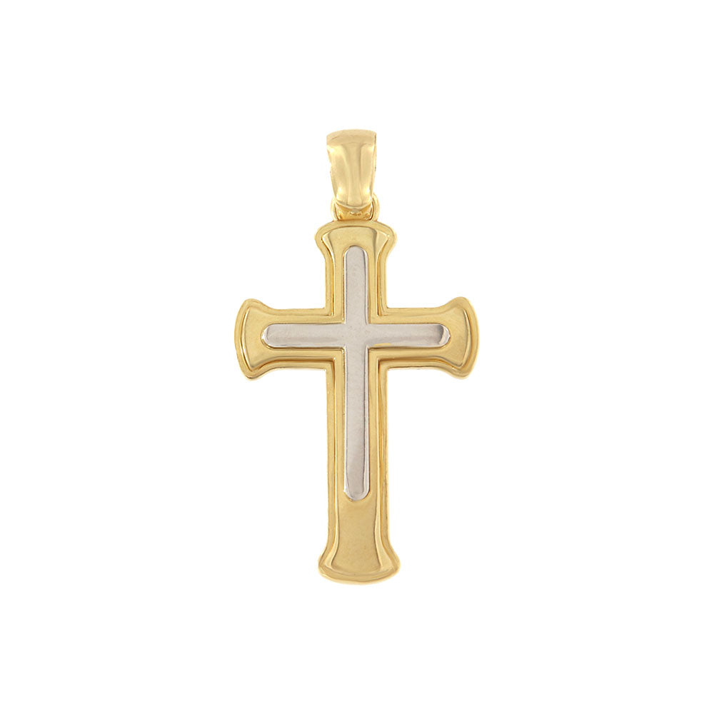 18ct Bicolor Crucifix pendant