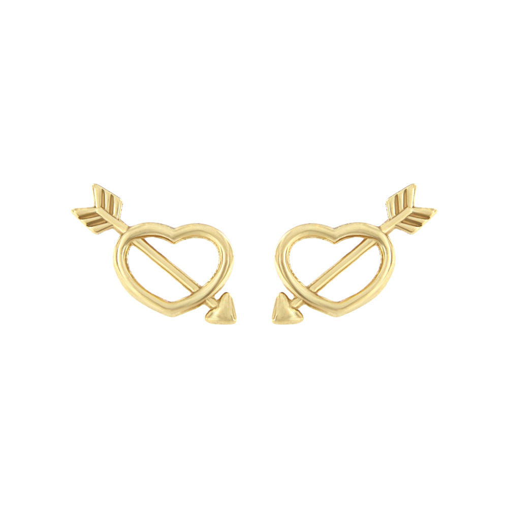 18ct gold Cupid stud earrings