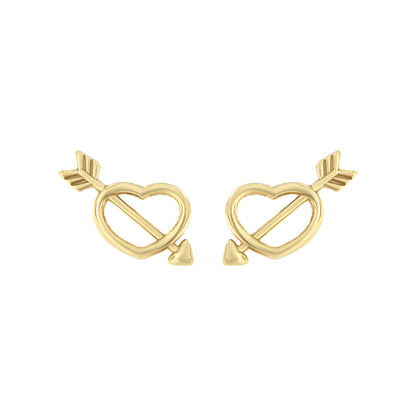 18ct gold Cupid stud earrings