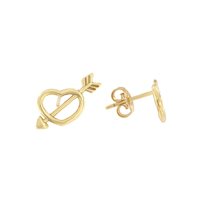 18ct gold Cupid stud earrings