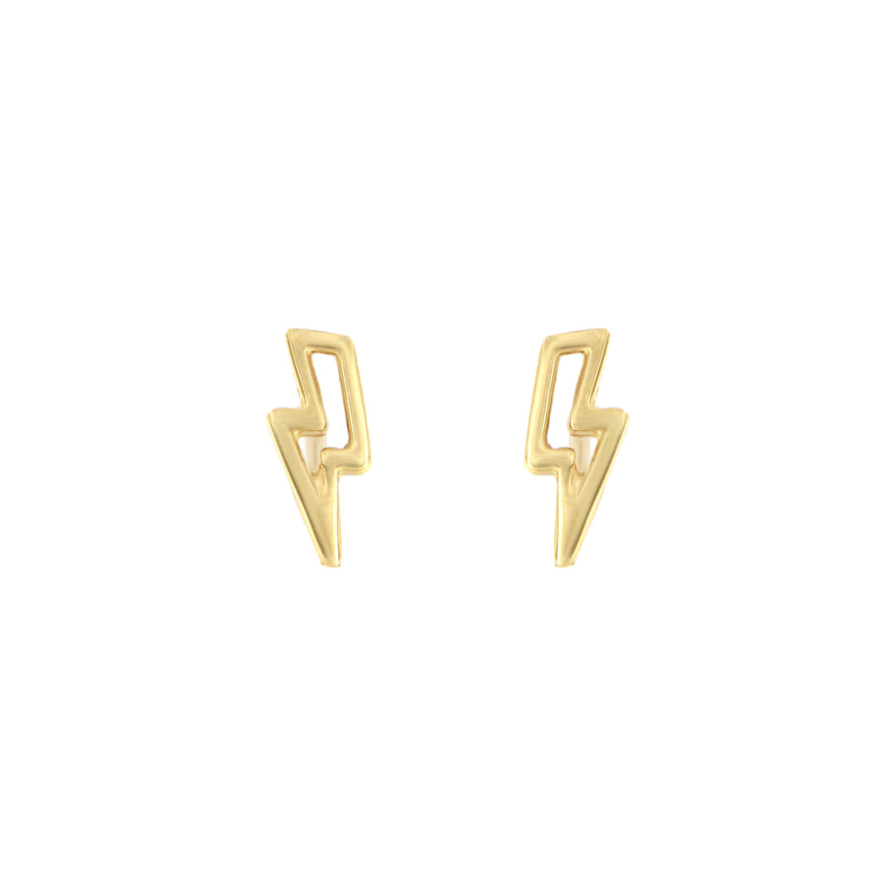 18ct gold Striped stud earrings