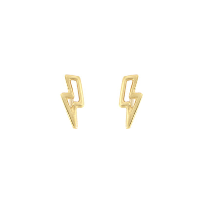 18ct gold Striped stud earrings