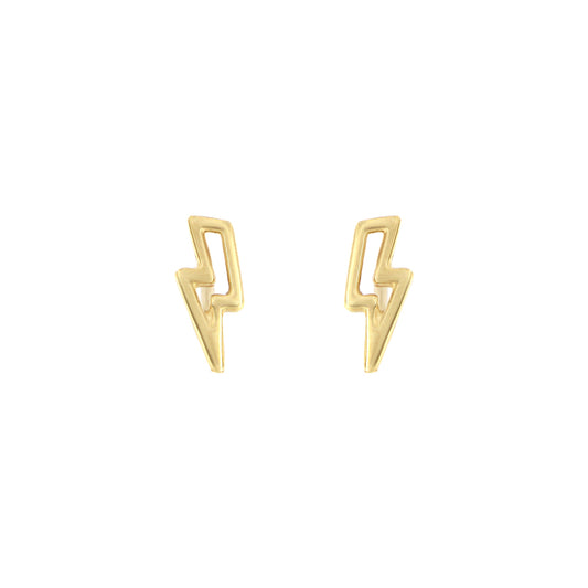 18ct gold Striped stud earrings