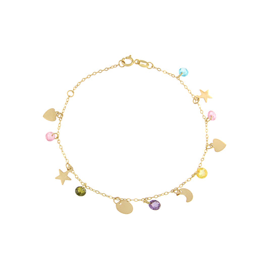 18ct gold Multicolor bracelet