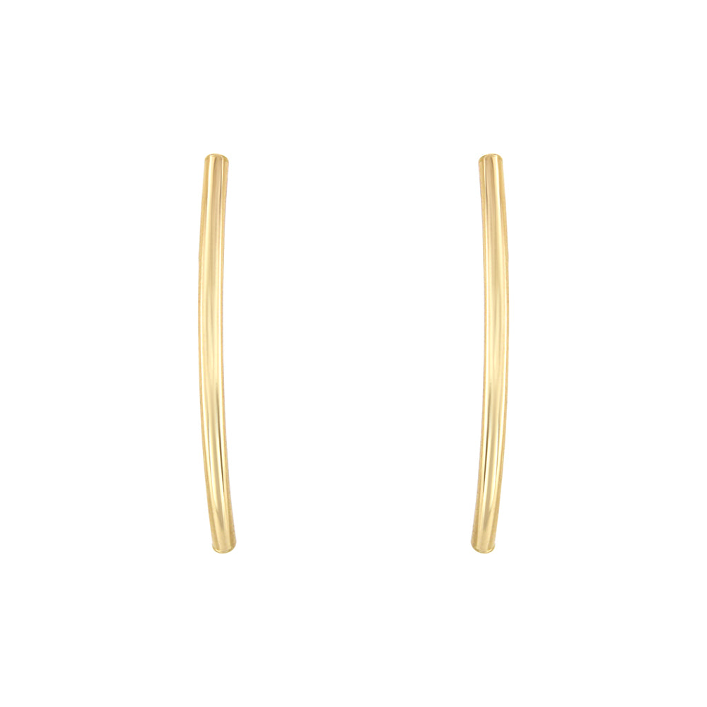 18ct gold Long tube earrings