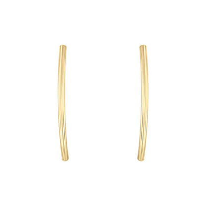 18ct gold Long tube earrings