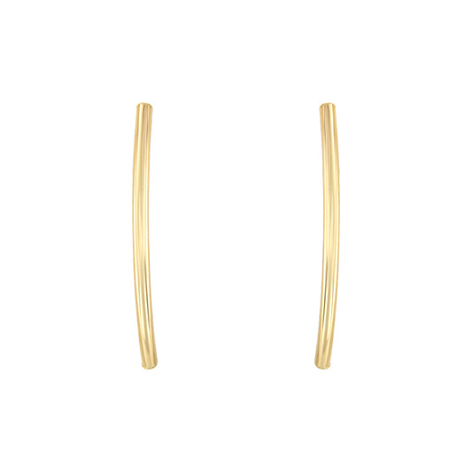 18ct gold Long tube earrings