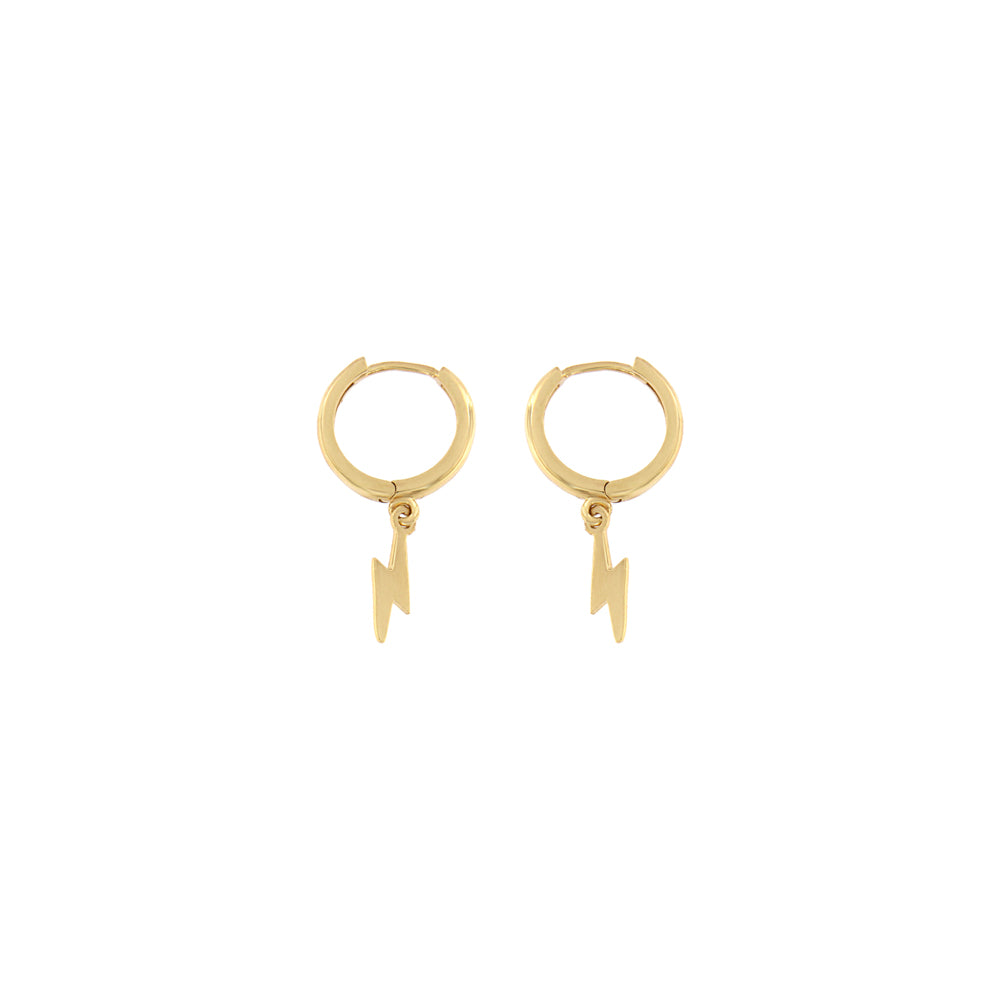 18ct gold Lightning earrings