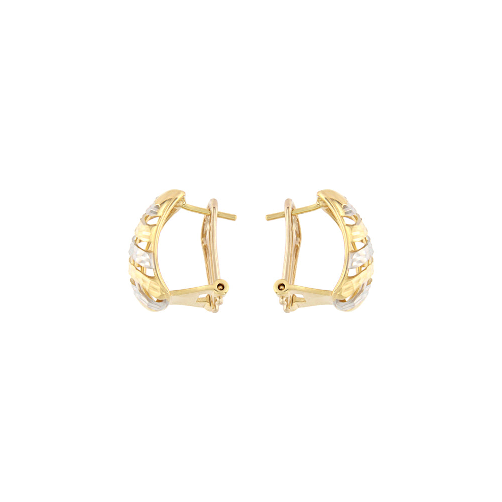 18ct gold Bicolor drop earrings