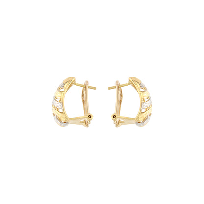 18ct gold Bicolor drop earrings