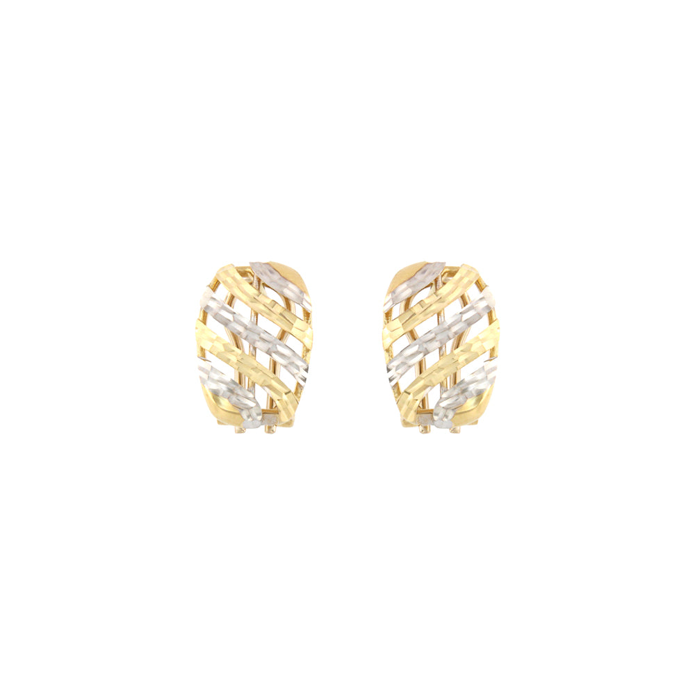 18ct gold Bicolor drop earrings