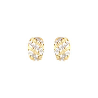 18ct gold Bicolor drop earrings